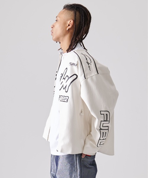FUBU レザー　スタジャン FUBU（フブ） スタジャン Faux Leather Game Jacket / フォウ レザー
