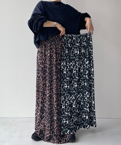 wee9s スカート SHOUBU SKIRT / レオパード勝負スカート