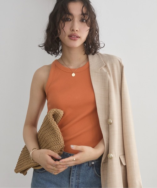 ANGIE タンクトップ ノースリーブ カップ付き アメスリタンク