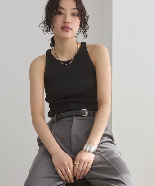 ANGIE タンクトップ ノースリーブ カップ付き アメスリタンク
