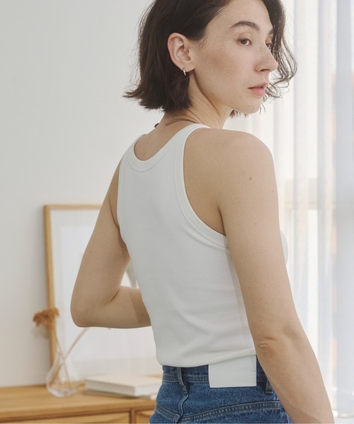 ANGIE タンクトップ ノースリーブ 「3サイズ展開」カップ付き アメスリ