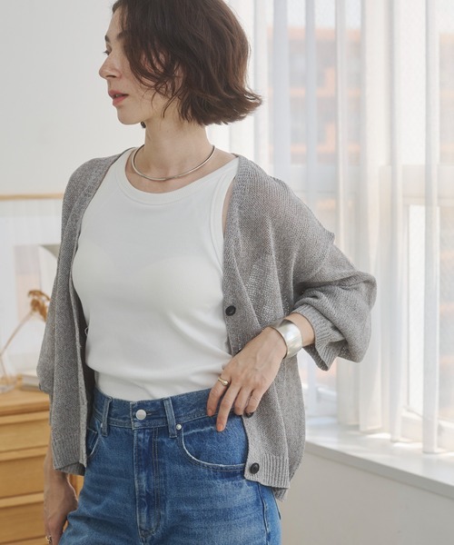 ANGIE タンクトップ ノースリーブ 「3サイズ展開」カップ付き アメスリ