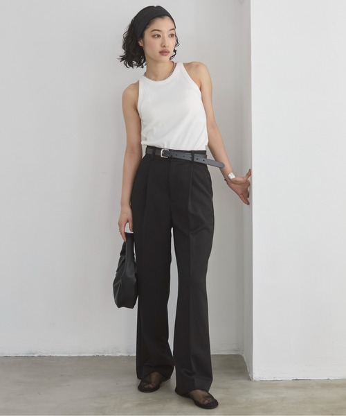 ANGIE タンクトップ ノースリーブ 「3サイズ展開」カップ付き アメスリ