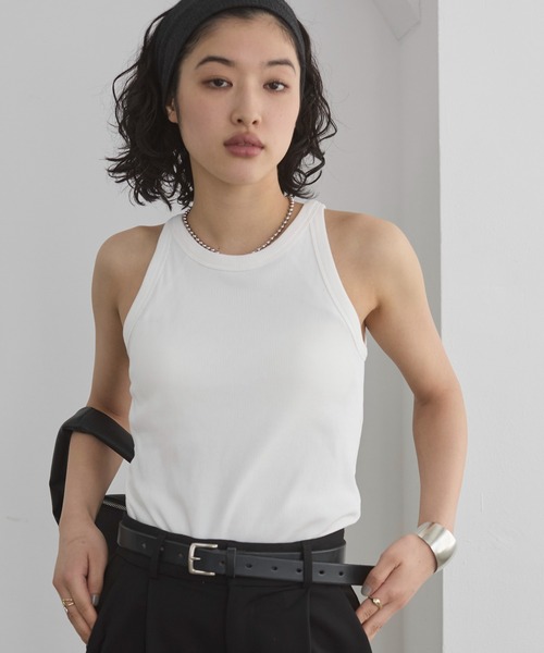 ANGIE タンクトップ ノースリーブ 「3サイズ展開」カップ付き アメスリ