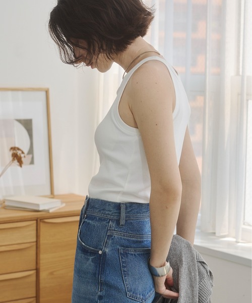 KAPITAL キャピタル　タンクトップ　ノースリーブ　サイズ3 size3 ANGIE タンクトップ ノースリーブ 「3サイズ展開」カップ付き アメスリ