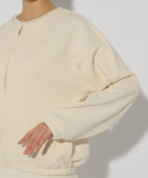 Elura ブルゾン アウター ふくれ幾何柄ブルゾン/323558 レディース