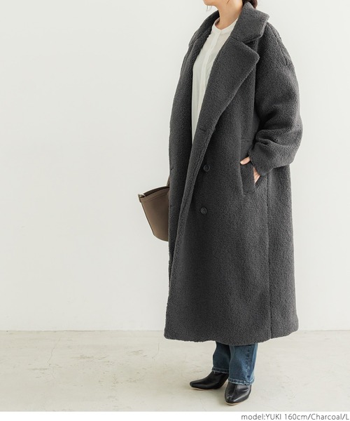 「coca（coca）」 チェスターコート L ブラウン レディース_画像4