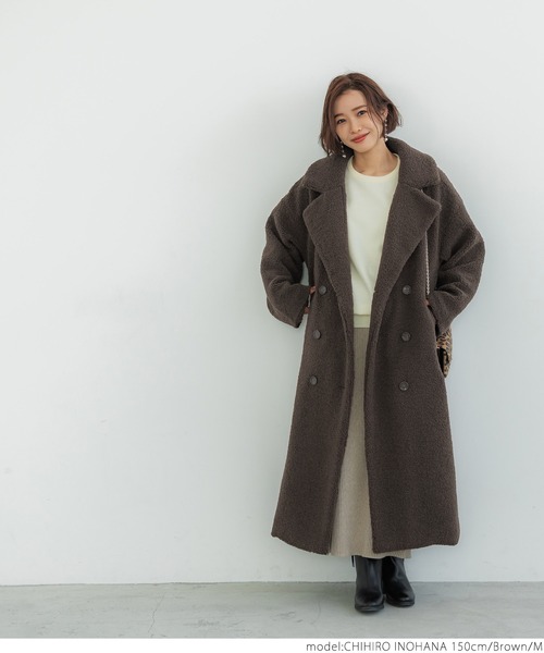 「coca（coca）」 チェスターコート L ブラウン レディース_画像6