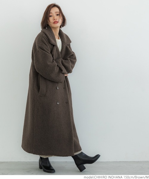 「coca（coca）」 チェスターコート L ブラウン レディース_画像7