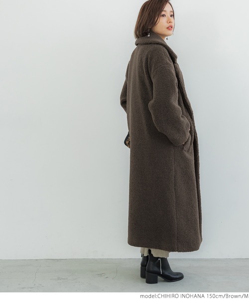 「coca（coca）」 チェスターコート L ブラウン レディース_画像8