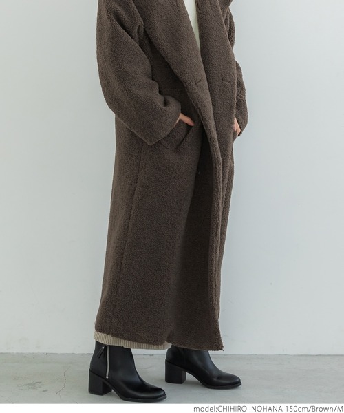 「coca（coca）」 チェスターコート L ブラウン レディース_画像9