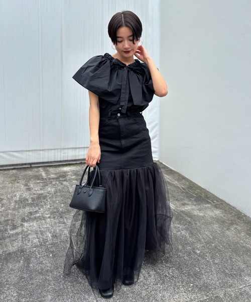 HONEY MI デニムスカート denim tulle skirt : ZOZOTOWN Yahoo