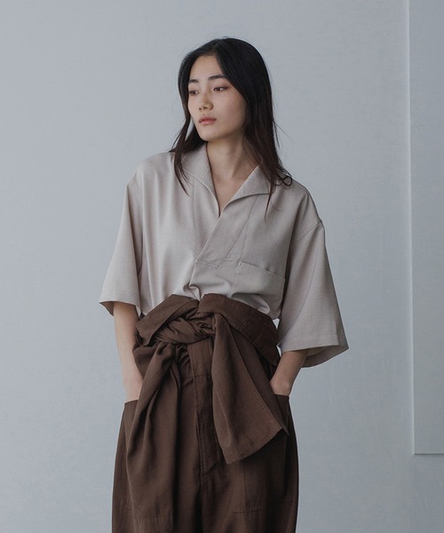ADAM ET ROPE'（アダムエロペ） シャツ 「WEB限定」リネンライク