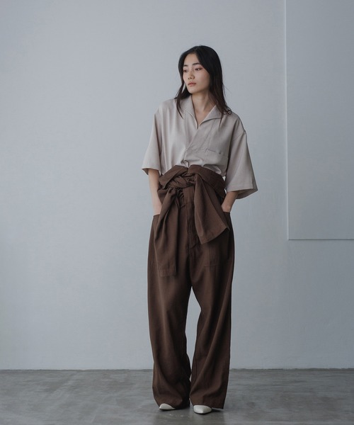 ADAM ET ROPE'（アダムエロペ） シャツ 「WEB限定」リネンライク
