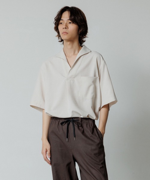 ADAM ET ROPE'（アダムエロペ） シャツ 「WEB限定」リネンライク