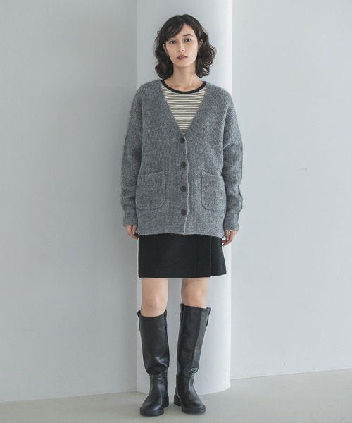 「A part by」 ニットカーディガン FREE ライトブルー レディース_画像2