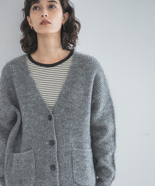 「A part by」 ニットカーディガン FREE ライトブルー レディース_画像4