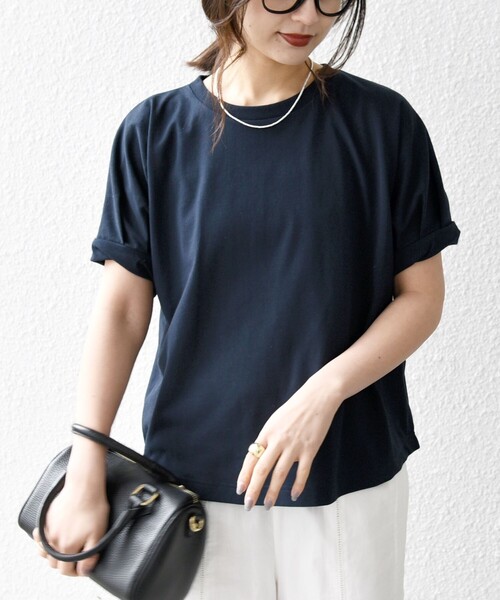 tシャツ SHIPS any:「UVカット/接触冷感/吸水速乾/洗濯機可能」USAコットン ツイスト TEE レディース