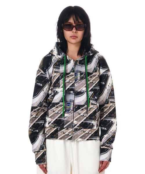 BEEDEN パーカー PHOTO PRINT OVER HOODIE レディース : ZOZOTOWN