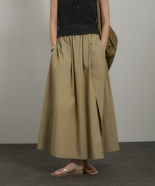 SALON adam et rope' スカート ウォーターリぺレントスリット