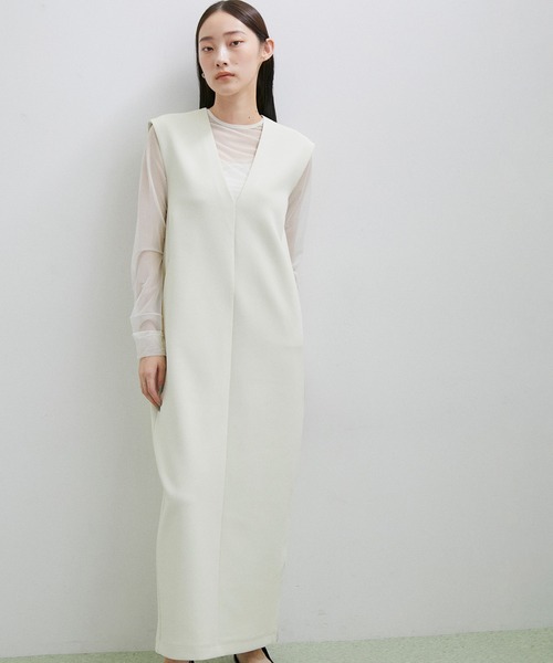 ADAM ET ROPE'（アダムエロペ） ノースリーブワンピース FREE サックス