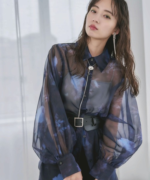 HARE｜ARTflowerレースアップシャツ | Rakuten Fashion(楽天