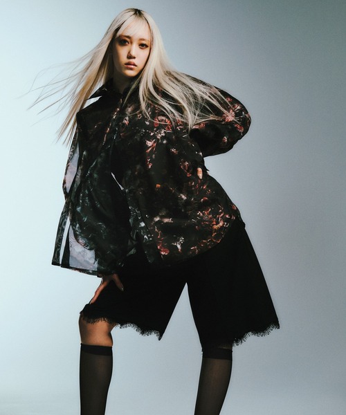 HARE ブラウス シャツ ARTflowerシアーシャツ(HARE) レディース