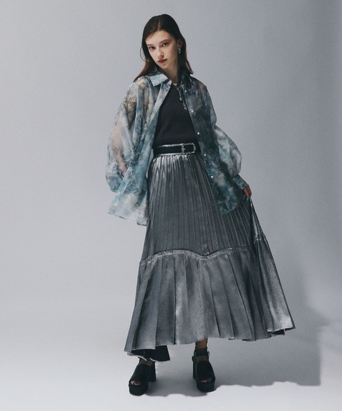 HARE ブラウス シャツ ARTflowerシアーシャツ(HARE) レディース