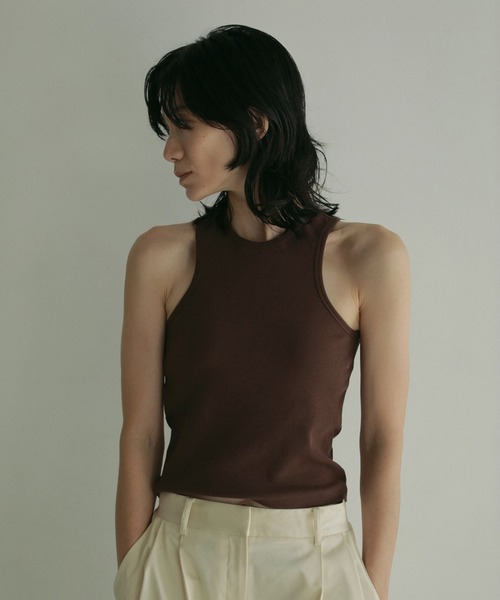 anuke（アンヌーク） タンクトップ ノースリーブ Padin Americansleeve