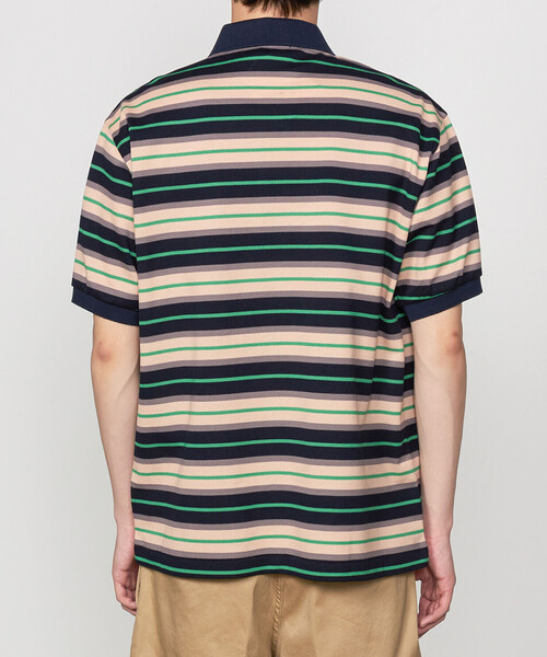 SCYE BASIC L'ECHOPPE 別注ポロシャツ サイズ38 SCYE BASICS ポロシャツ | コットンピケ ストライプ MEN メンズ