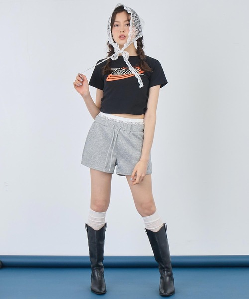 ANAP スウェットパンツ ジャージ レース レイヤード風