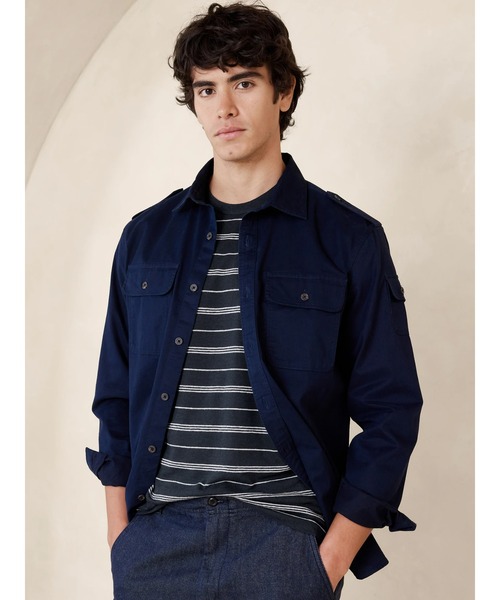 「BANANA REPUBLIC FACTORY STORE」 半袖Tシャツ L ベージュ メンズ