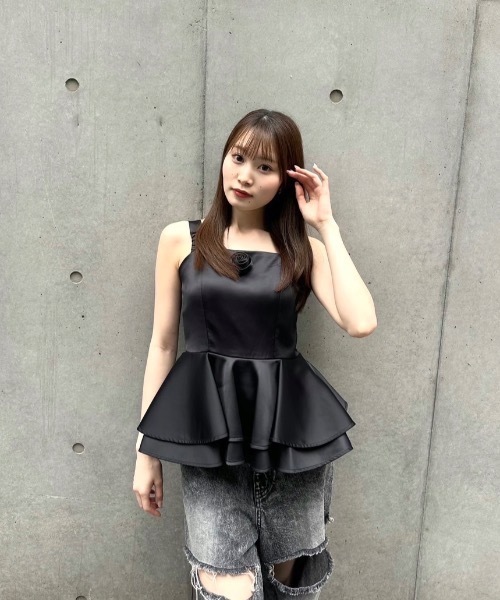 treaturself バレリーナペプラムトップス ROSY LUCE ブラウス シャツ バレリーナペプラムトップス