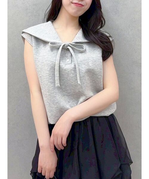 dazzlin tシャツ セーラーカラースウェット レディース