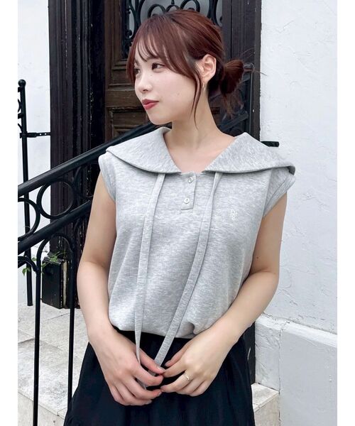 dazzlin tシャツ セーラーカラースウェット レディース