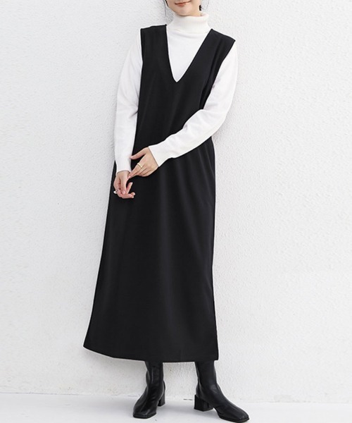 Sally Lunn ジャンパースカート Vネックロングジャンスカ : ZOZOTOWN 