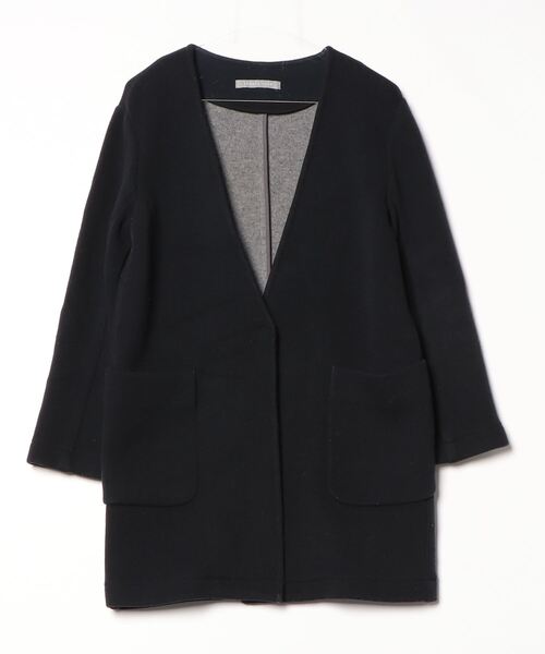 新品未使用タグ付きtheory luxeブラック ノーカラーコートsize38 theory luxe（セオリーリュクス） ノーカラーコート 38 ブラック