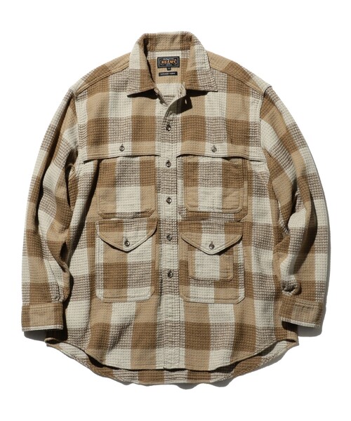 SALE／60%OFFBEAMS 美品 BEAMS PLUS アドベンチャーシャツ PLUS &frasl; ネル カモフラージュプリント