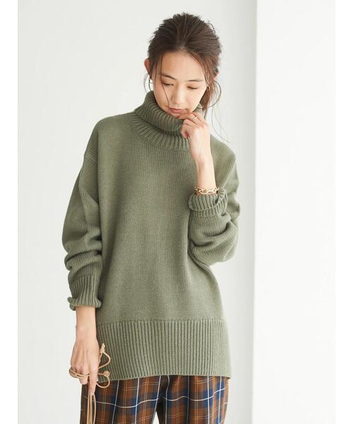 「CRAFT STANDARD BOUTIQUE」 タートルネックニット FREE ブルー レディース_画像5