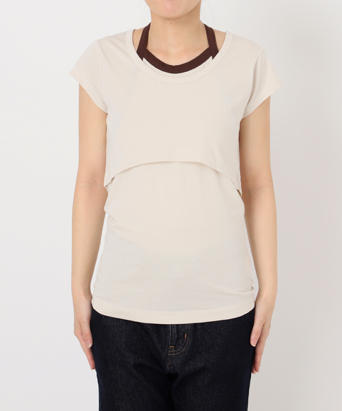 Plus by ONIT/オニット SLOBE別注 レイヤードセットTシャツ SLOBE IENA tシャツ 「2枚セット」Plus by ONIT/オニット SLOBE