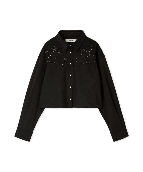 ブラウス シャツ スタッズデザインシャツジャケット レディース