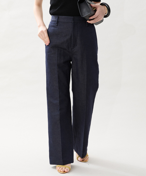 「VERMEIL par iena」 デニムパンツ 40 ネイビー レディース