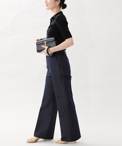 「VERMEIL par iena」 デニムパンツ 40 ネイビー レディース