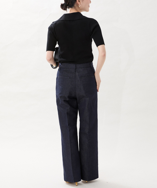 「VERMEIL par iena」 デニムパンツ 40 ネイビー レディース