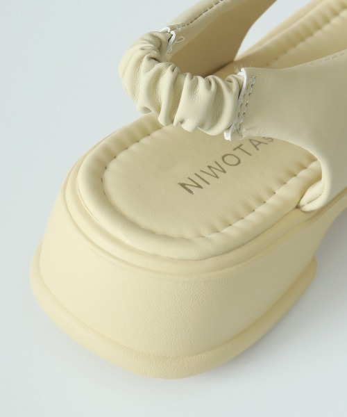 「Miniministore」 「NIWOTAshoes」フラットサンダル 24.0cm ブラック レディース_画像6