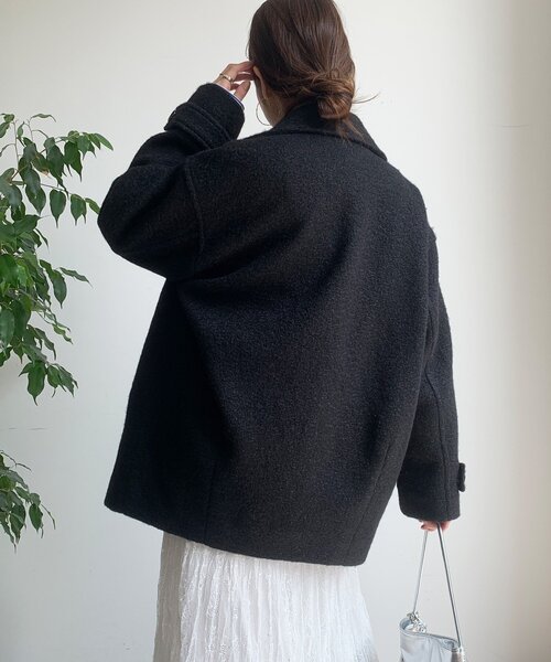 DouDou コート アウター ウーレットループピーコート レディース