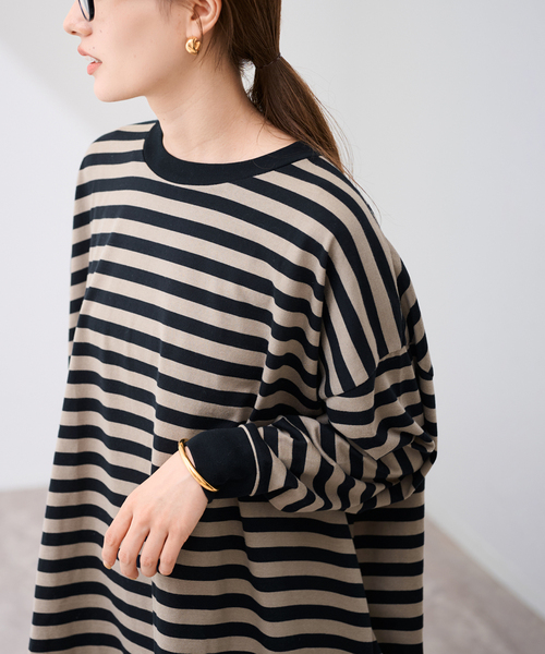 アパルトモン購入 レミレリーフ 22AW ボーダーロングスリーブTシャツ アパルトモン購入 レミレリーフ 22AW ボーダーロングスリーブTシャツ