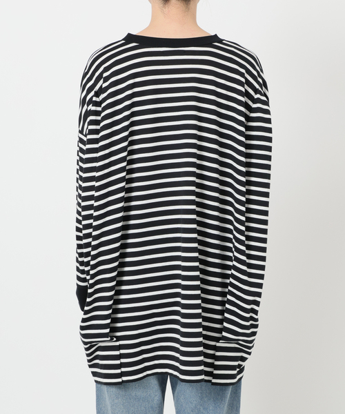 ゆったり♂️♀️ユニ推奨❗ボリューム袖♪【HYSスカルをボーダーでデザイン❕】 ゆったり♂️♀️ユニ推奨❗ボリューム袖♪【HYSスカルをボーダーで