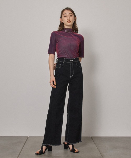 「PUBLIC TOKYO」 半袖カットソー FREE ブラック レディース_画像9