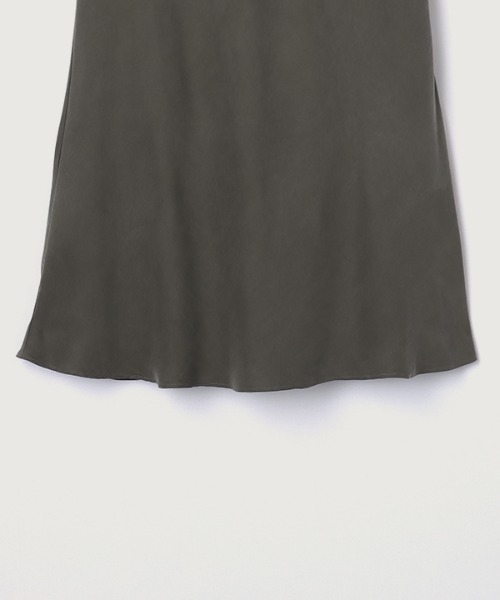 anuans 「anuans」 ロングスカート MEDIUM グレー×ピンク レディース